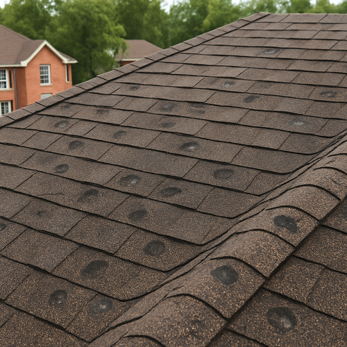 hail damage on a roof