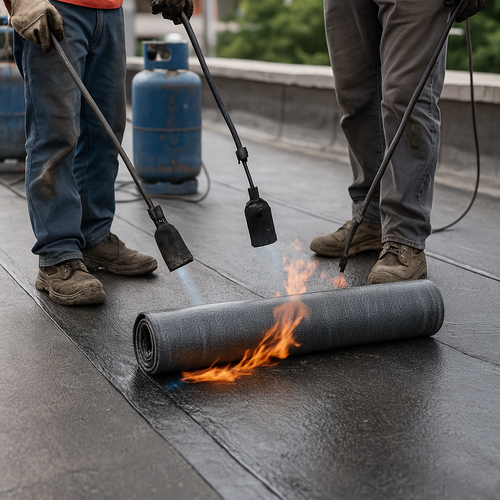 modified bitumen roofing application